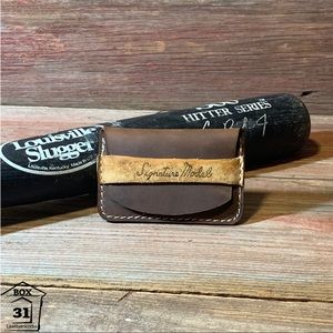 Custom Leather Wallet - Recycled baseball glove